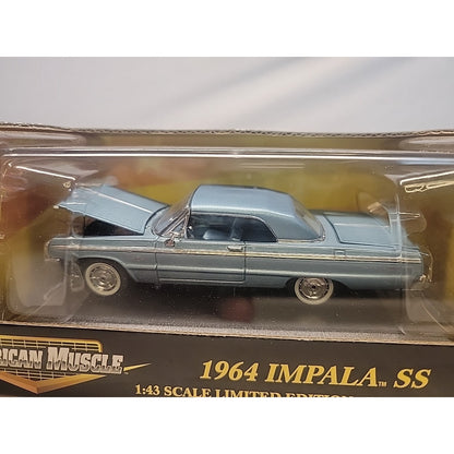 Ertl 1964 Chevy Impala SS Blue Diecast Car 1/43