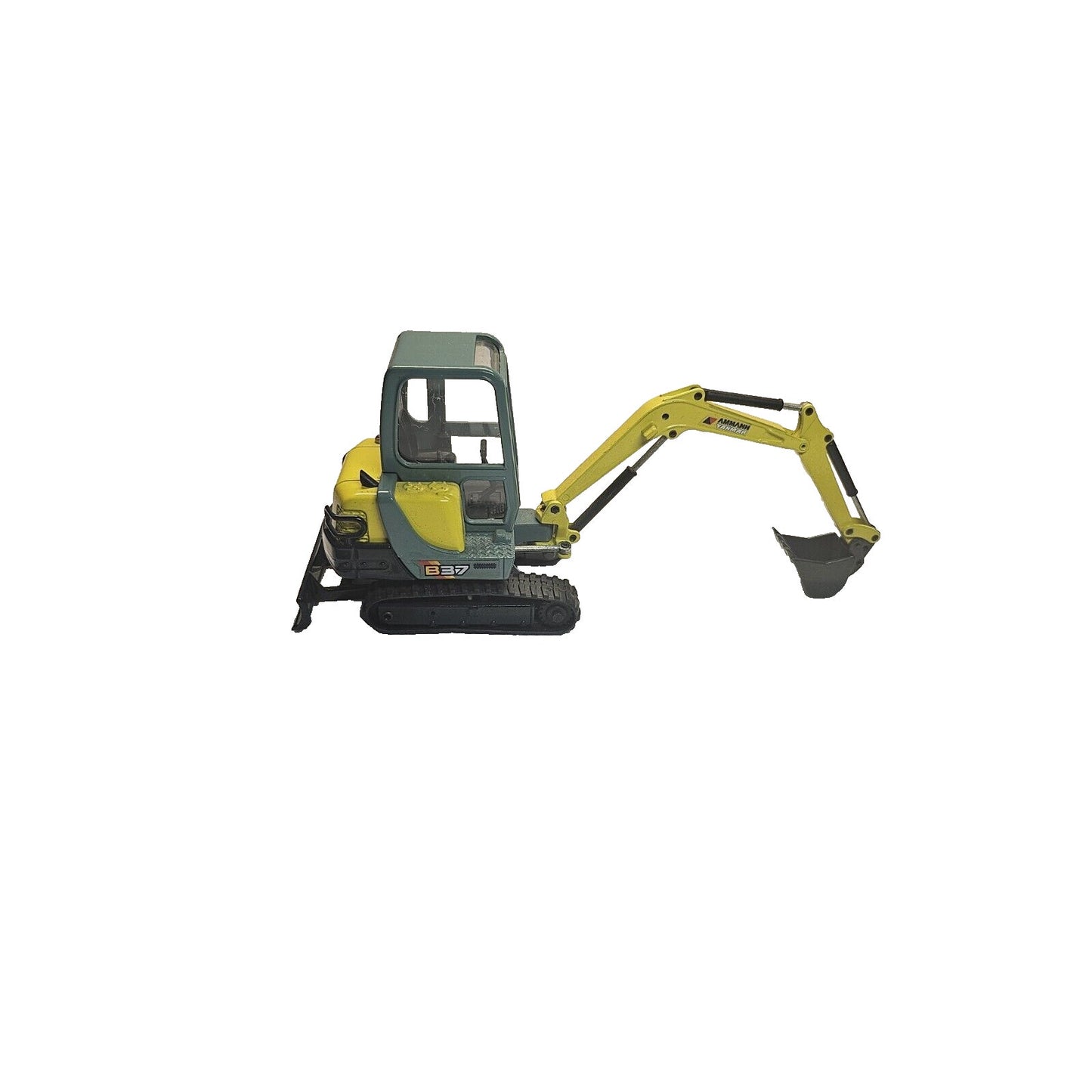 JOAL 193 Ammann-Yanmar B37 Mini Excavator 1/32 Die-cast NIB Yellow Green