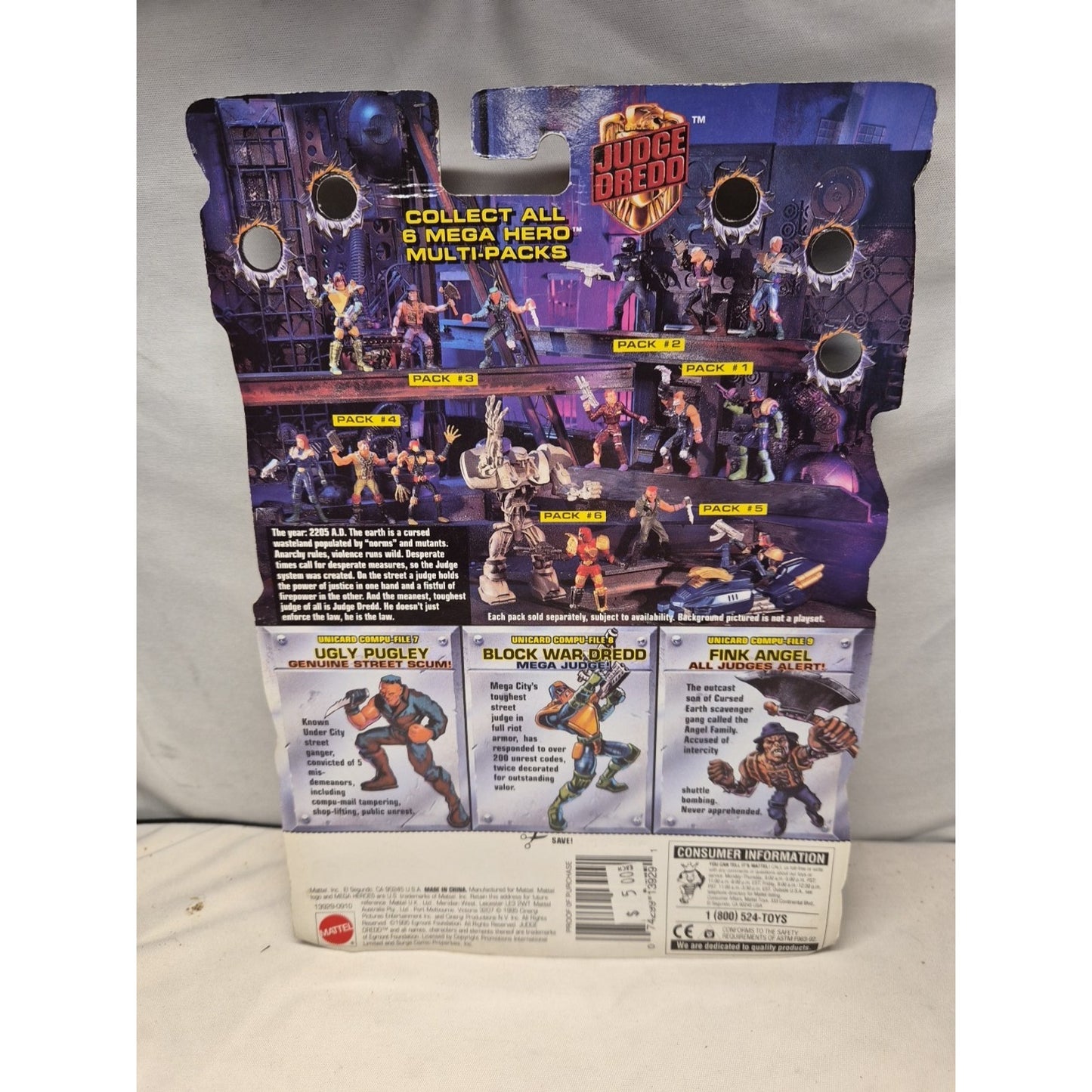 Mega Heroes Judge Dredd Pack #3 Mattel 1995