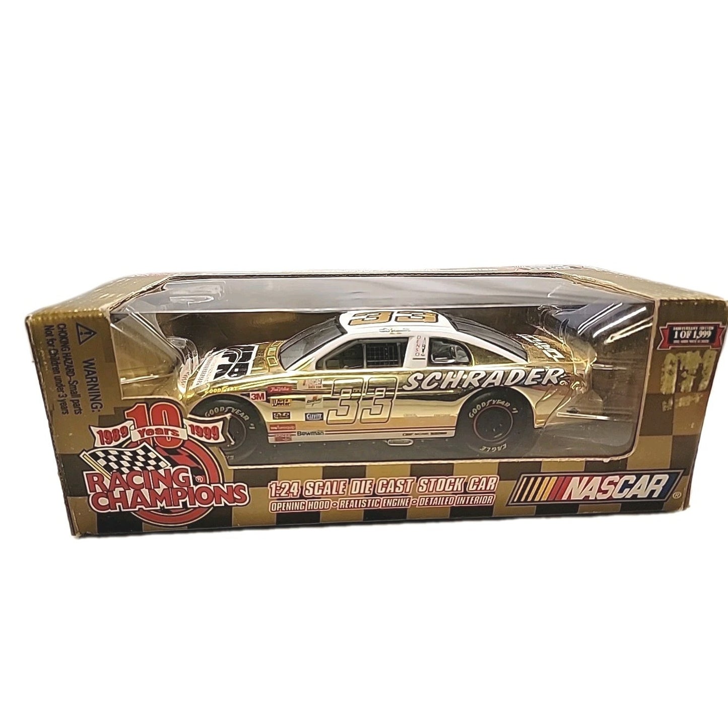 Gold APR Kenny Schrader #33 Nascar Racing Champions Monte Carlo #1662 Ltd Ed