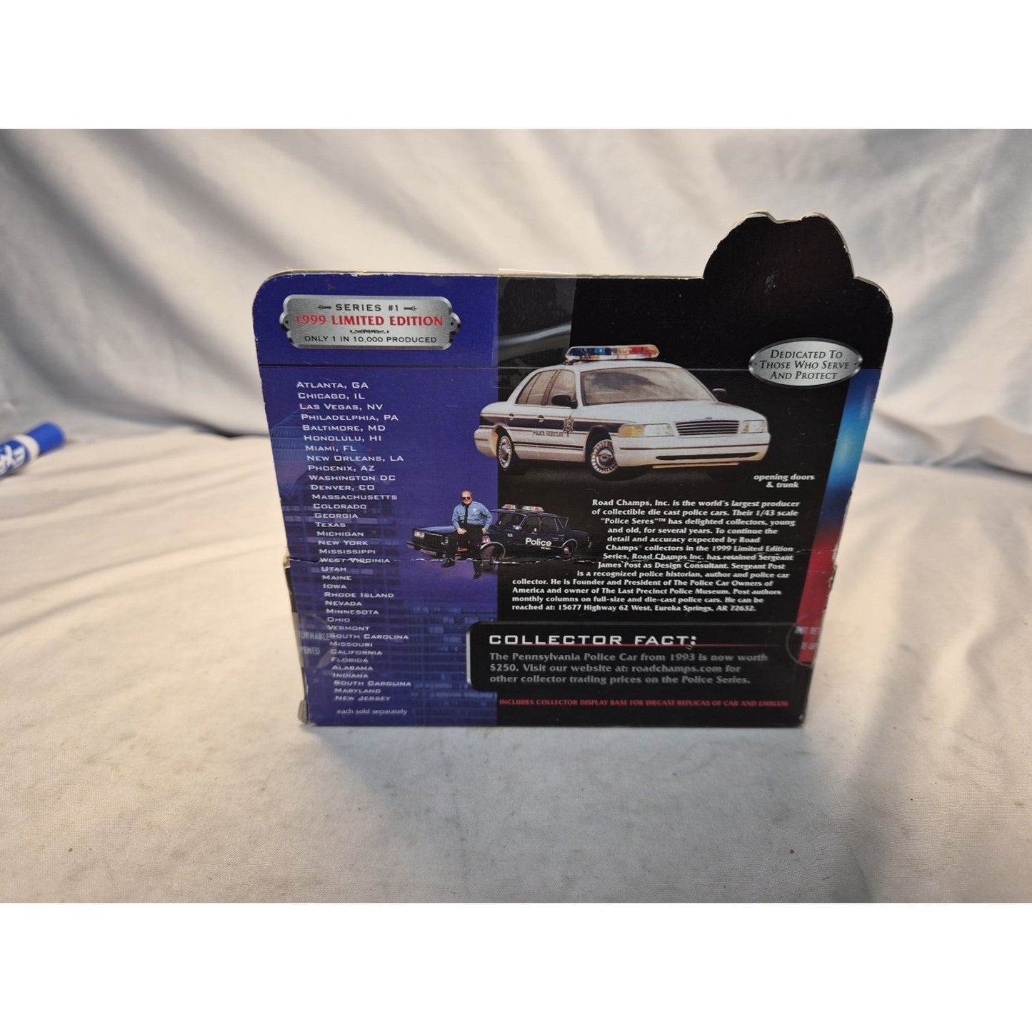 Road Champs 1999 Limited Edition Series #1 Chicago IL Police Cruiser