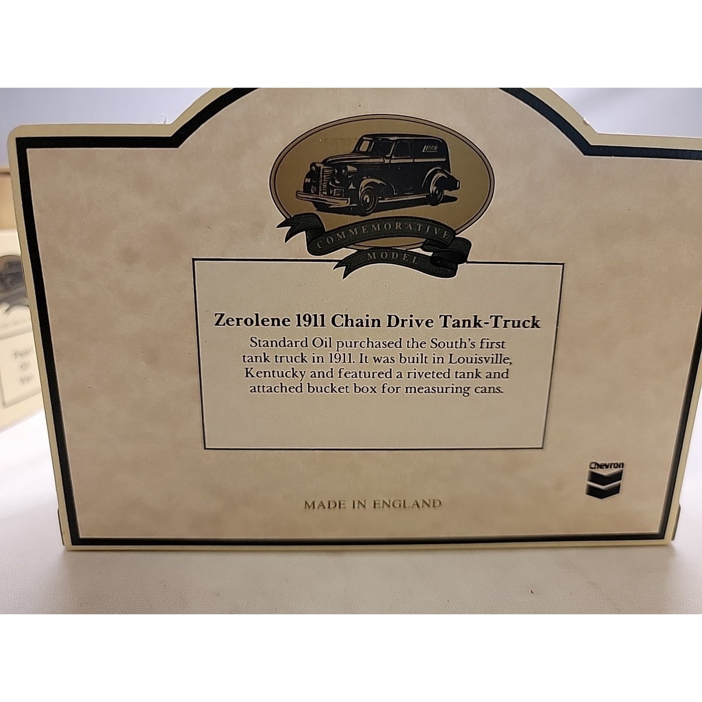 Chevron Zerolene 1911 Chain Drive Tank-Truck Die-Cast Replica (Lledo) England