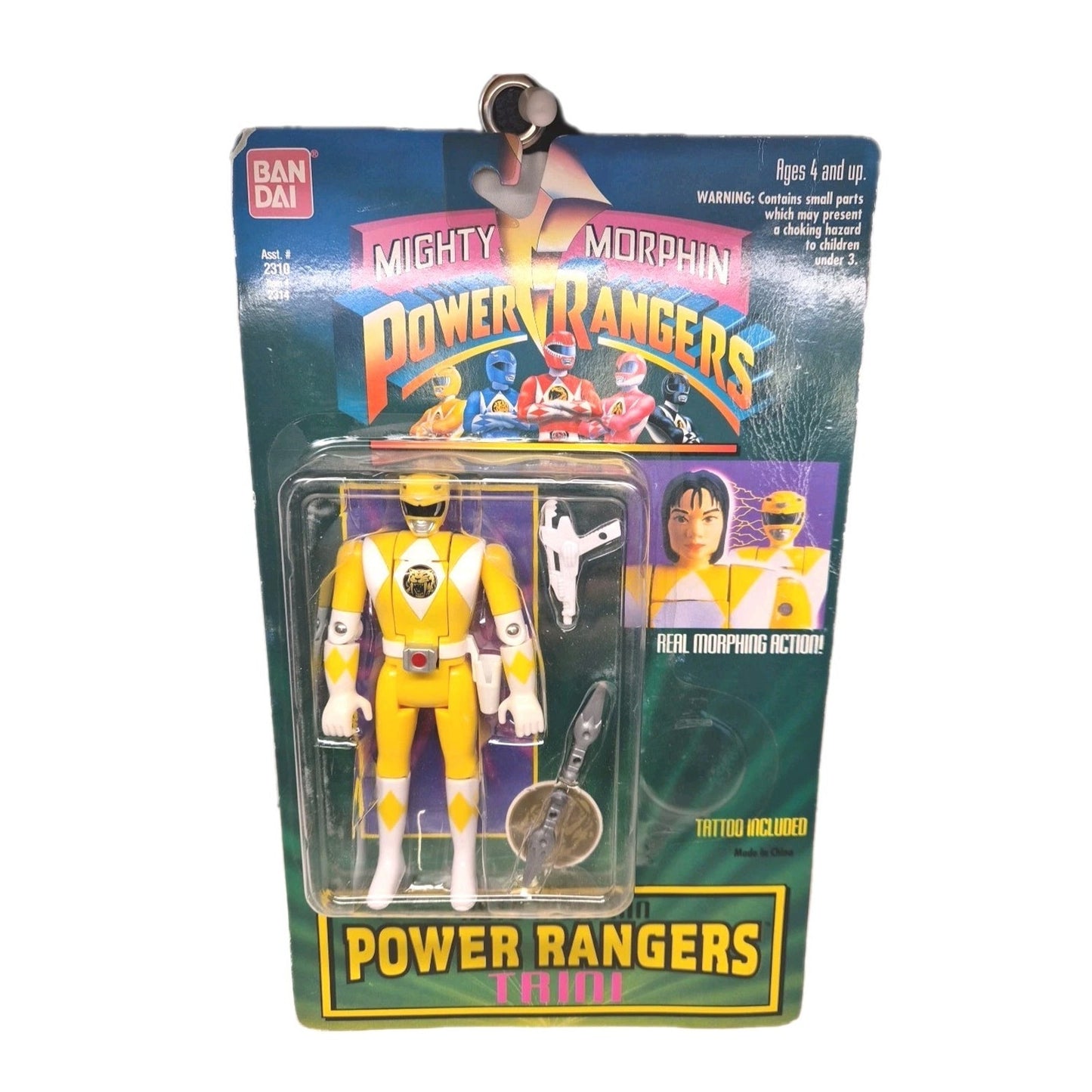 Mighty Morphin Auto Morphin Power Rangers Trini Yellow Ranger Figure Bandai