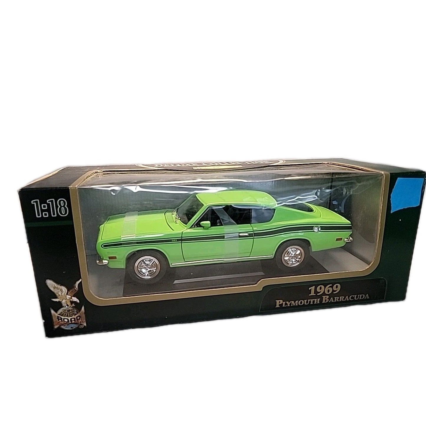 Road Signature Deluxe Edition 1969 Plymouth Barracuda LIME GREEN 1:18