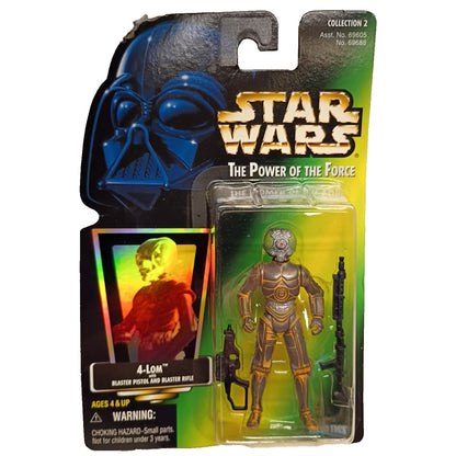 STAR WARS Power of the Force 4-LOM 3.75" Action Figure Hologram 1997 Kenner