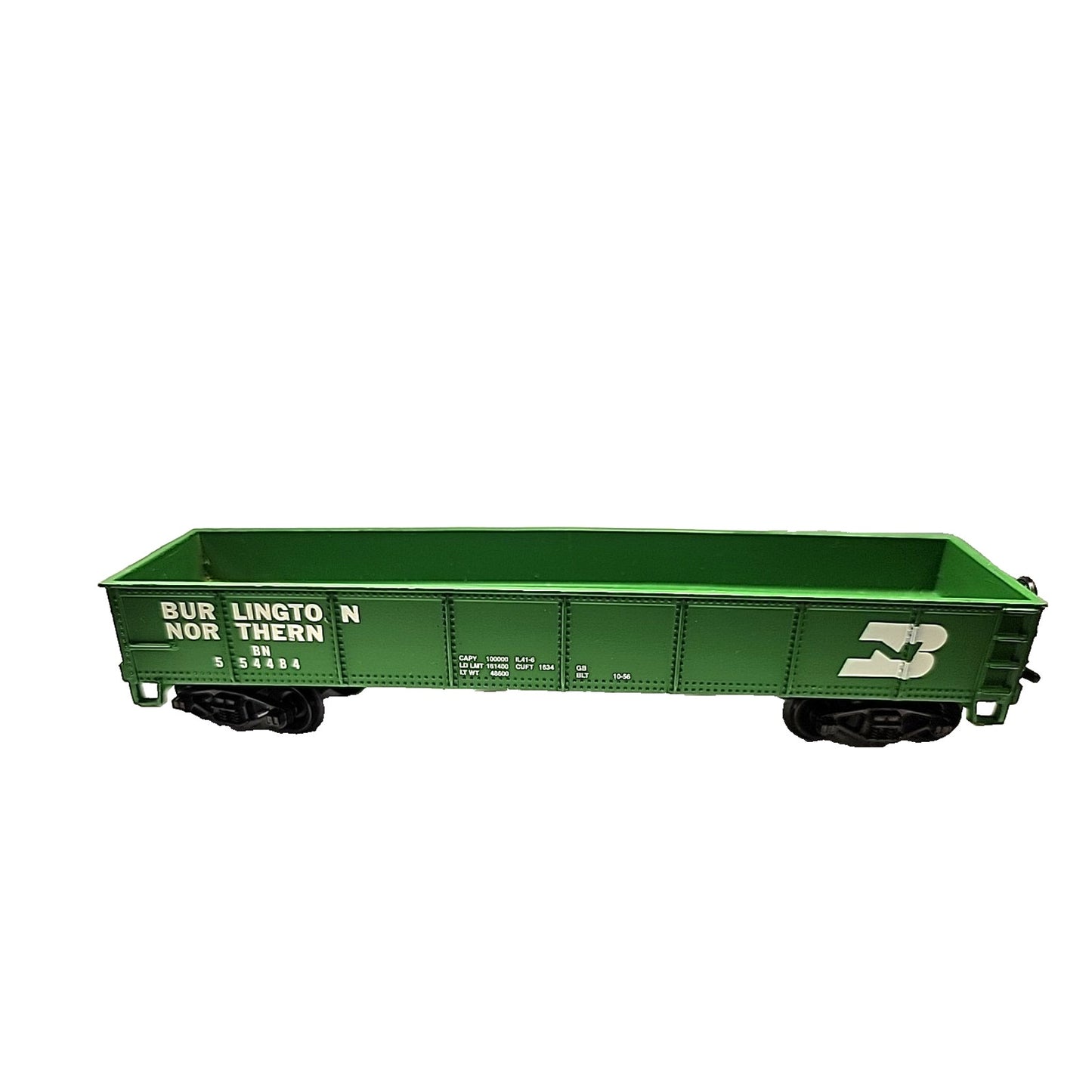 Life-Like #554484 Ho Scale Green Burlington Northern Gondola; Used