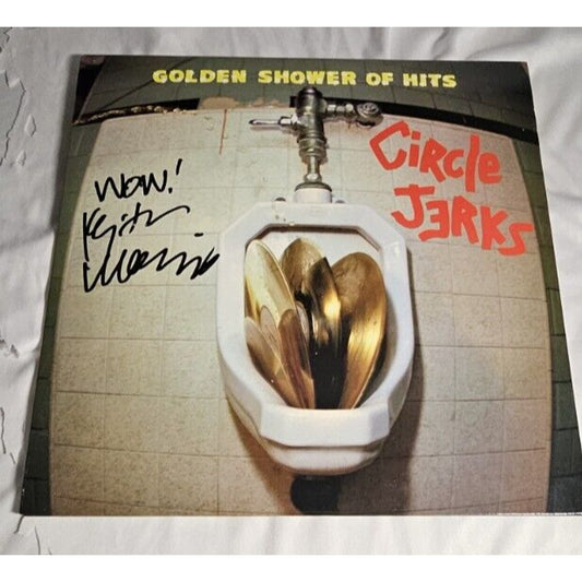 Keith Morris Signed Circle Jerks Golden shower "WOW!" Vinyl Record Album Rare