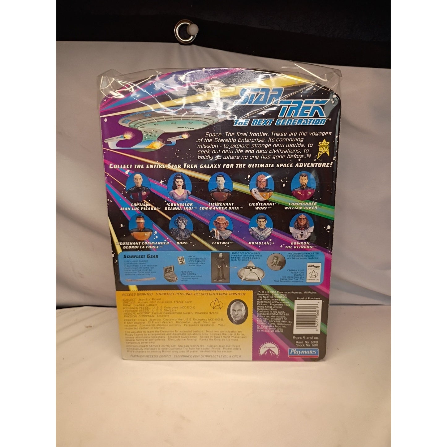 STAR TREK The Next Generation Action Figure Cpt Jean-Luc Picard Playmates toys