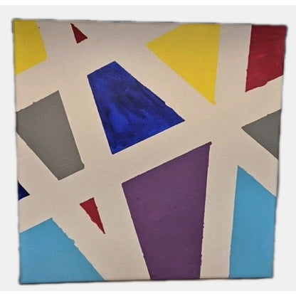 Graphic Hand Painted art By Artist jackie 12x12 Canvas