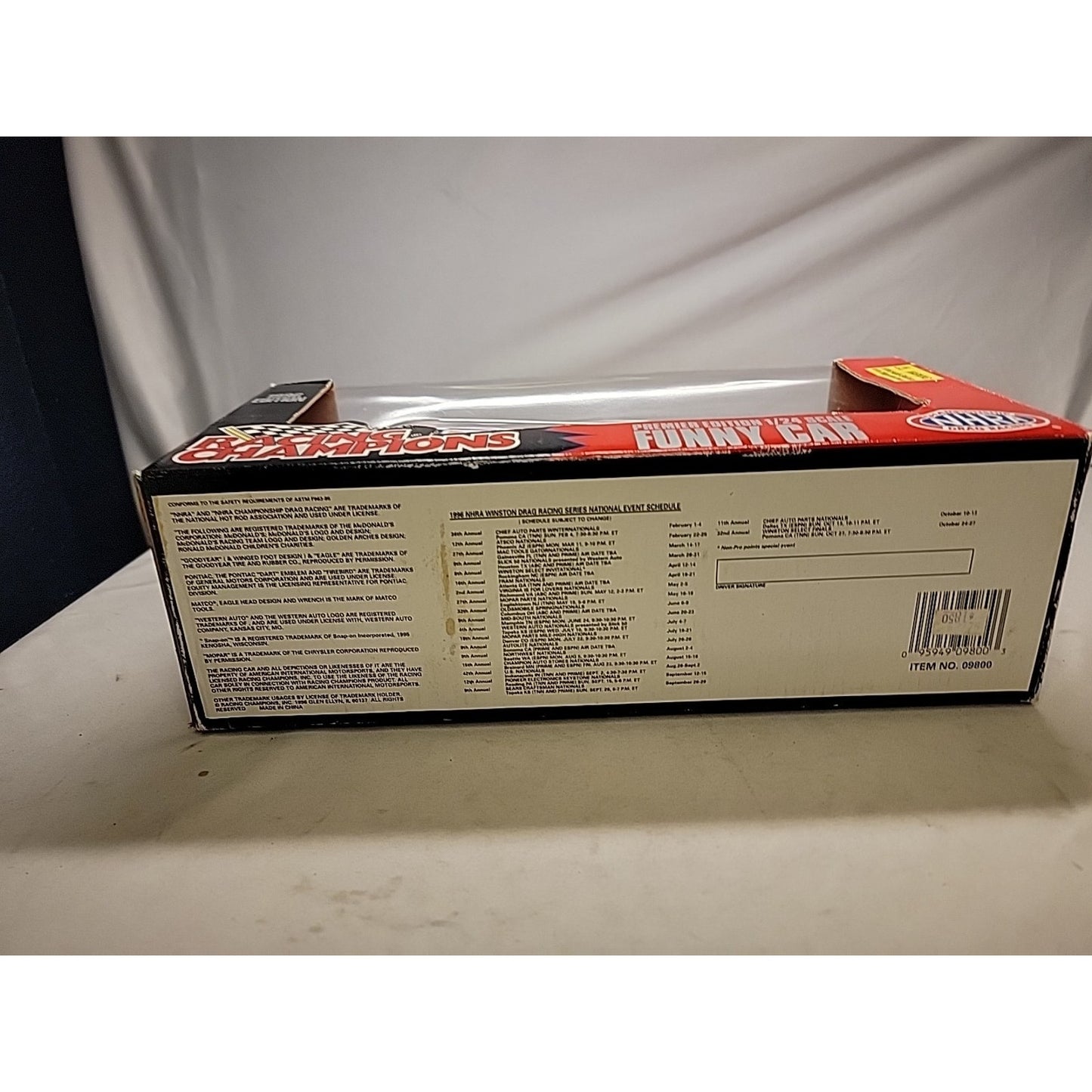 NHRA Racing champions Gary Bolger Creasy Family Funny Car 1:24 Scale 1996