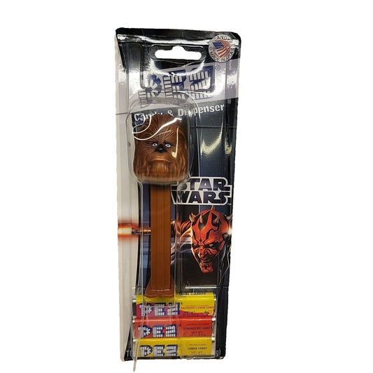 STAR WARS CHEWBACCA PEZ DISPENSER & Candy