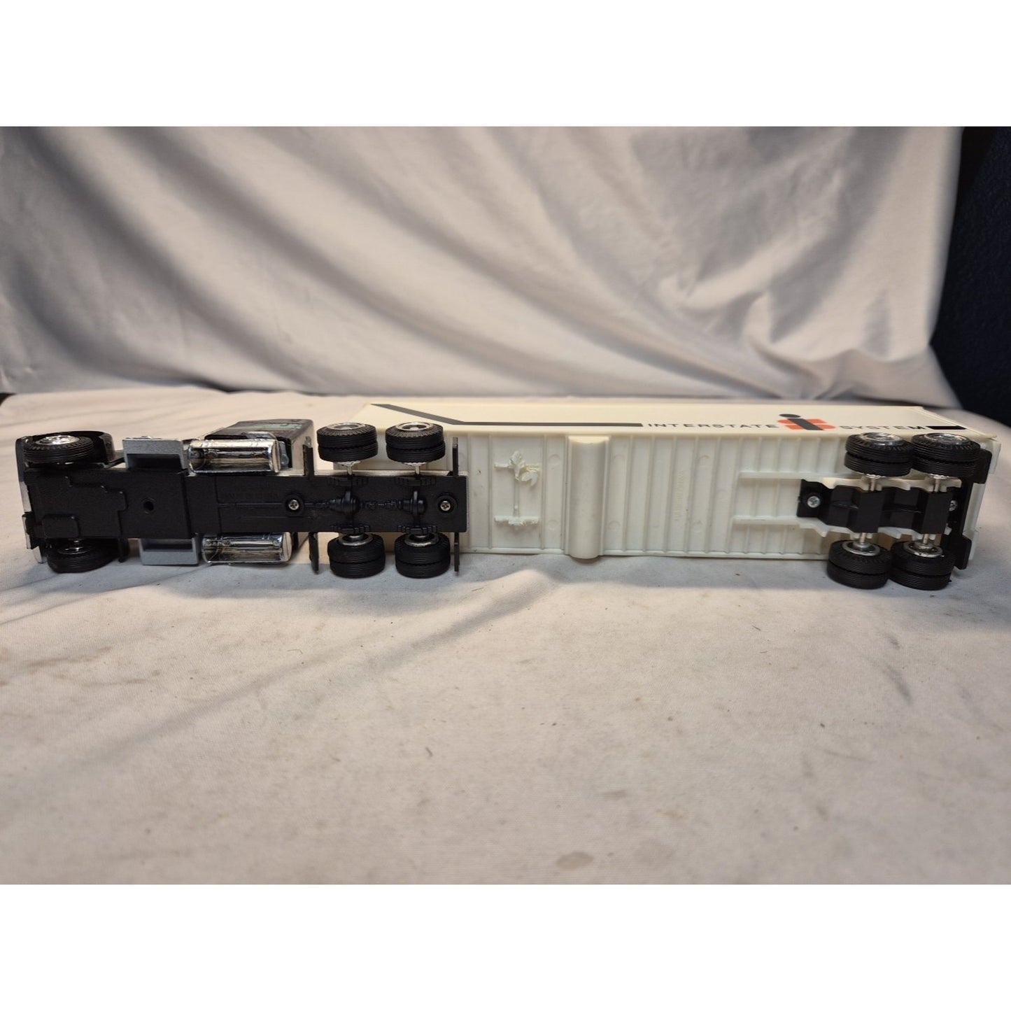 Black Semi Truck Vintage Diecast Interstate System Trailer