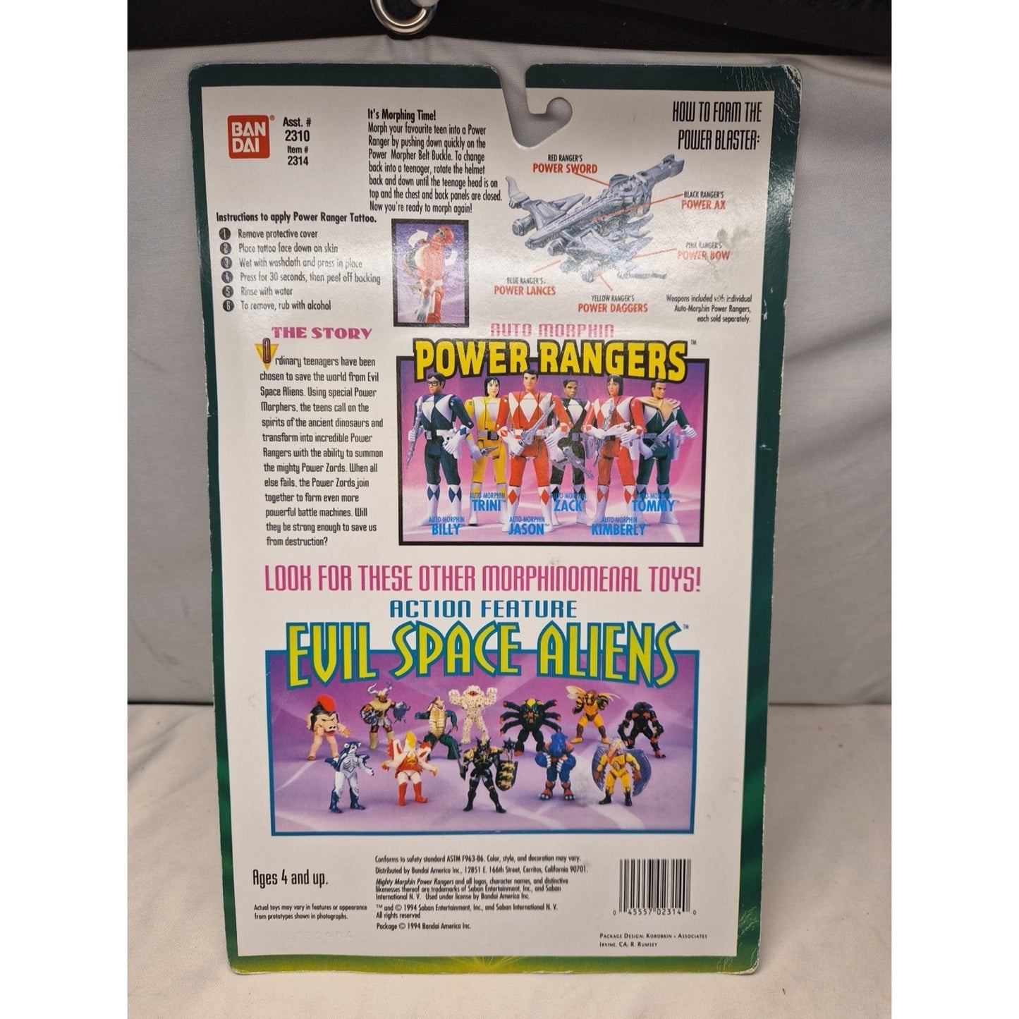 Mighty Morphin Auto Morphin Power Rangers Trini Yellow Ranger Figure Bandai