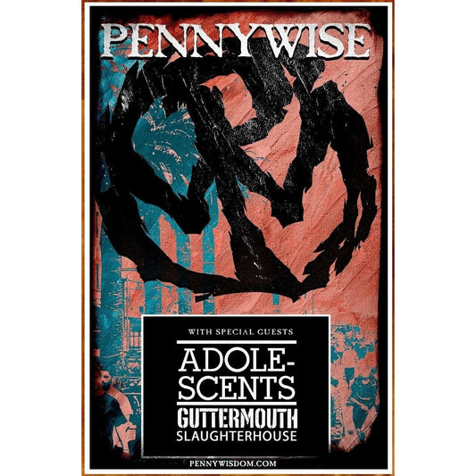 PENNYWISE | ADOLESCENTS Tour 2020 Ltd Ed RARE Poster