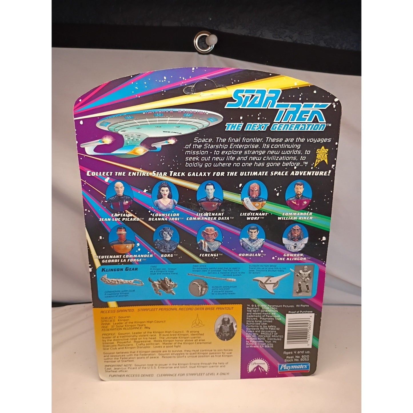 1992 Playmates Star Trek the Next Generation Gowron The Klingon