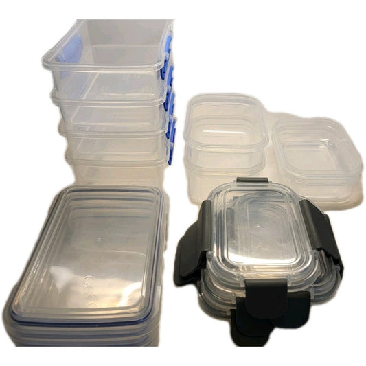 Storage Containers 8PK / 3 Sizes / Snap Lids included / New OB SIZES IN DESC.