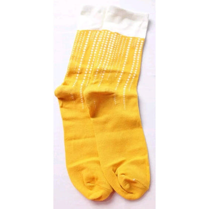 Rad Studio Men's Blonde 01 Craft Beer Crew Socks ZG3 Orange One Size New