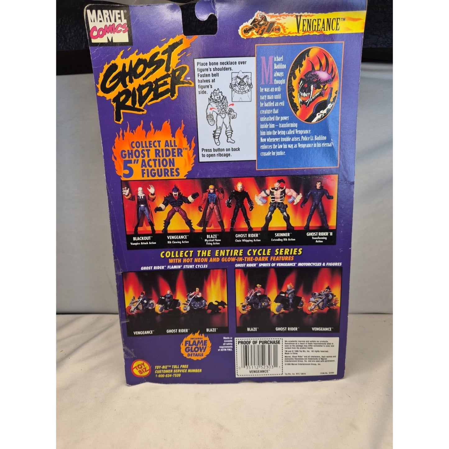 Marvel Ghost Rider VENGEANCE Action Figure Toy Biz Vintage 1995