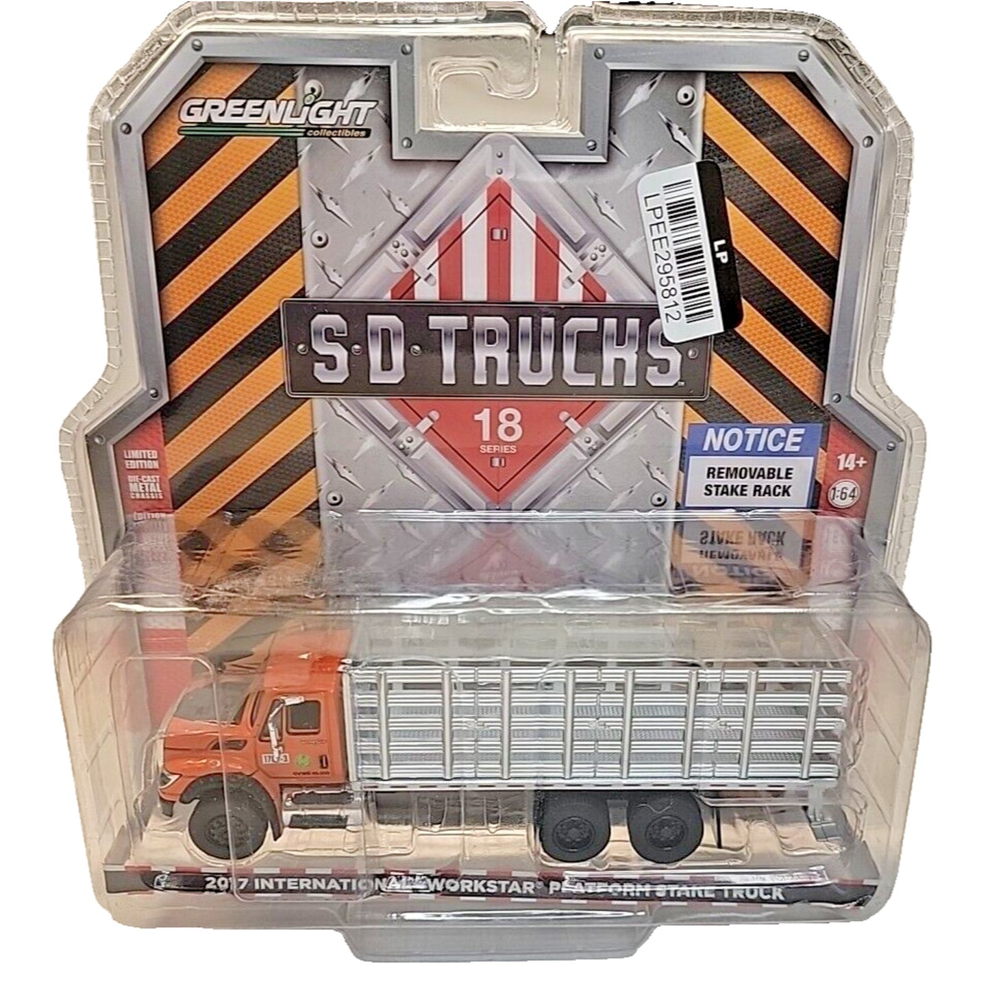 Greenlight SD Trucks 2017 International WorkStar Stake Truck CHASE 1:64 Ser. 18