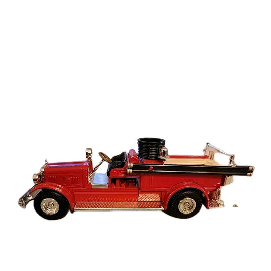 1926 vintage red Seagrave fire truck coin bank