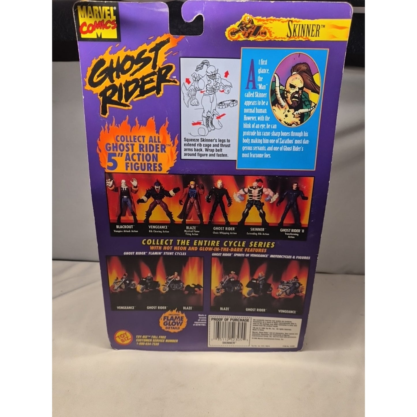 Ghost Rider Skinner with glow-in-the-dark features figure by Toy Biz 1995