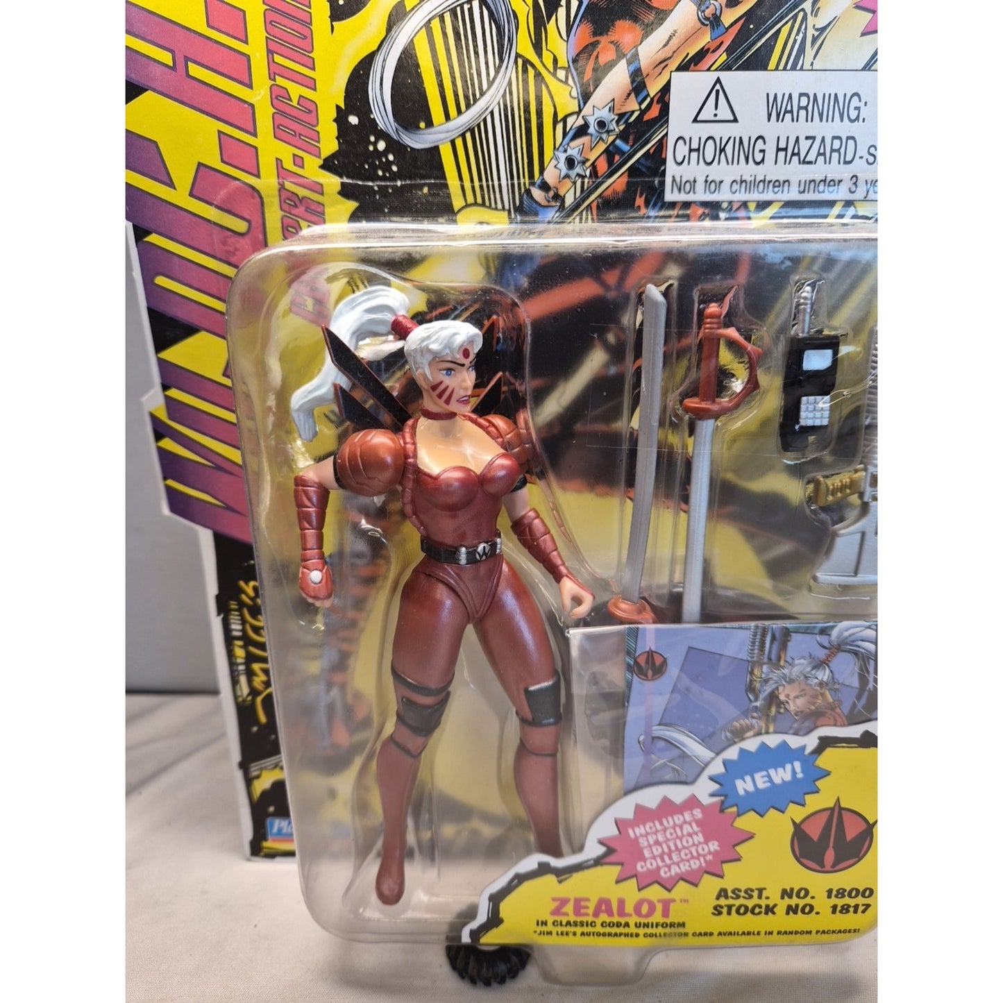 Vintage 1995 WildC.A.T.S WildCATS Zealot Action Figure w/ Collector Card