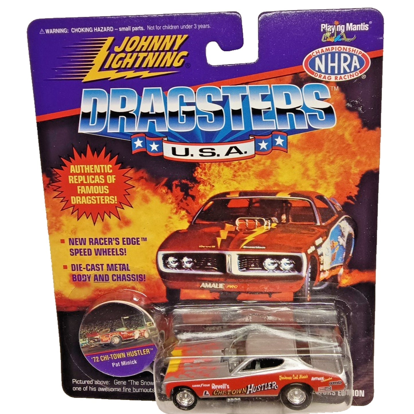 1:64 1995 JOHNNY LIGHTNING DRAGSTERS USA '72 CHI-TOWN HUSTLER CHARGER