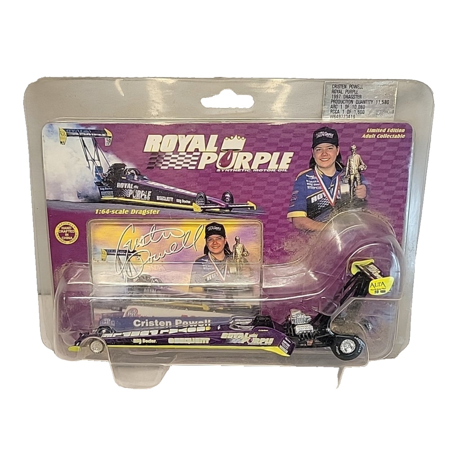 1997 Cristen Powell Royal Purple 1:64 scale dragster