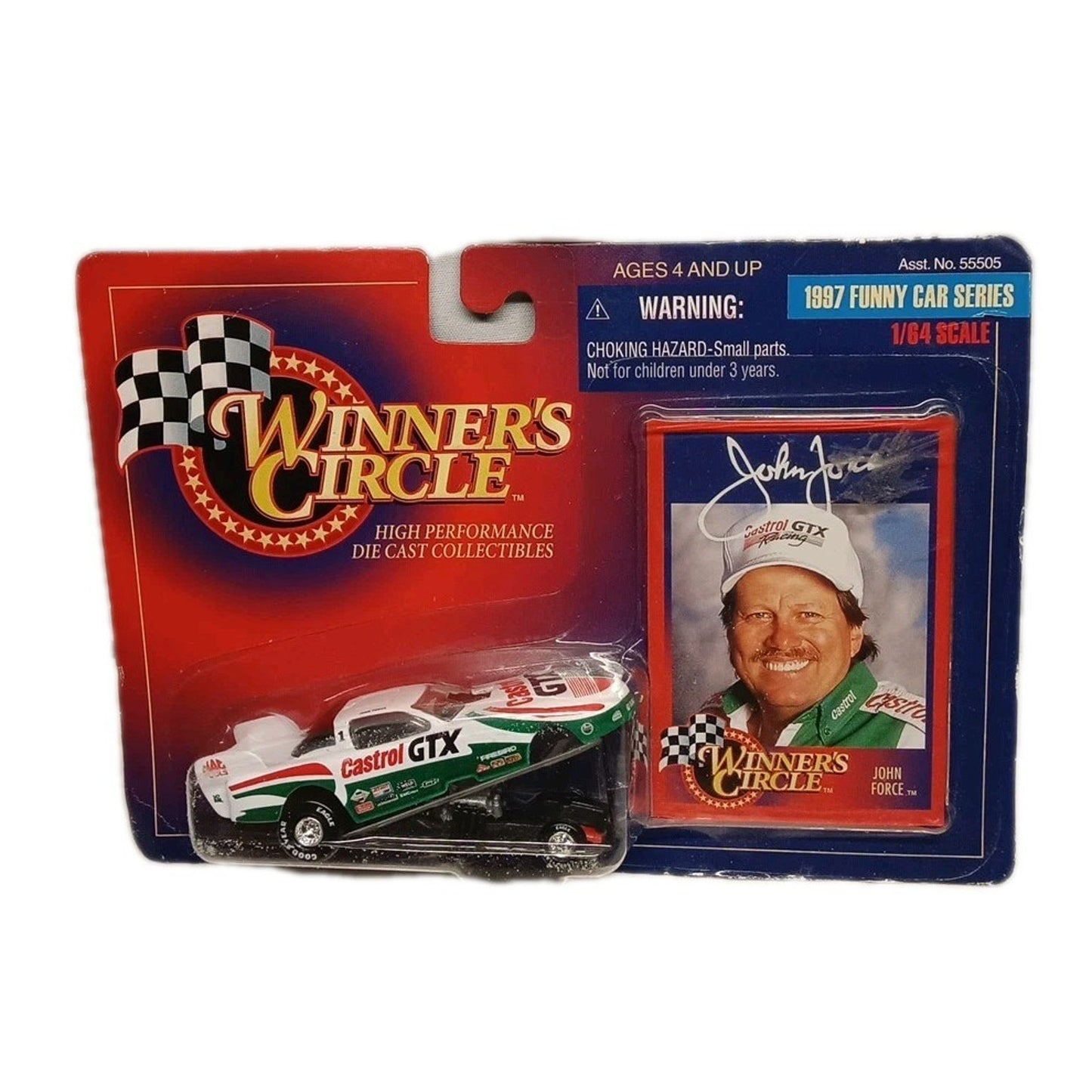 Winner's Circle John Force 1997 Funny Car Castrol GTX White & Green