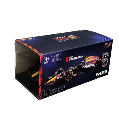 Bburago 1/43 Oracle Red Bull RB19 F1 Model 2023 #1 Max Verstappen W show case