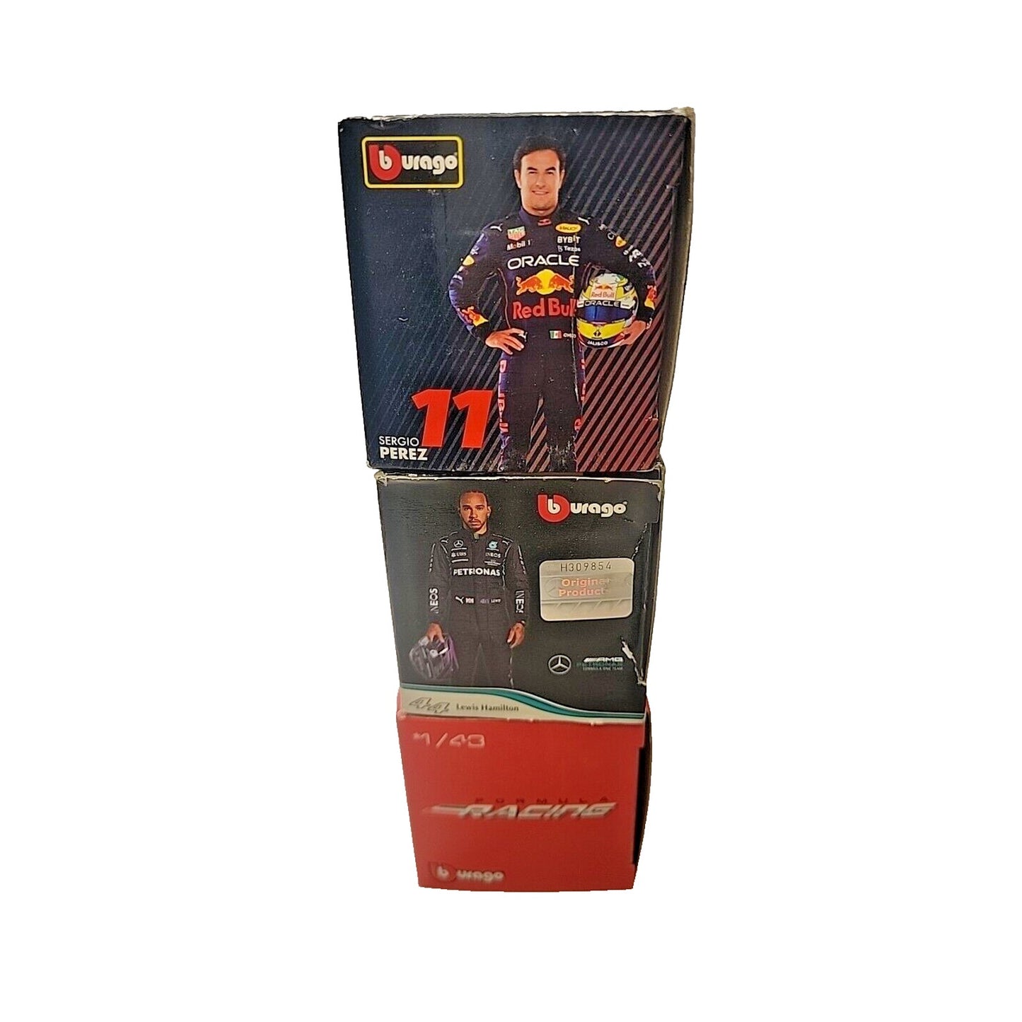 Lot Of 3 - Bburago 1/43 Oracle Red Bull RB18, Mercedes-AMG W12, Ferrari SF21