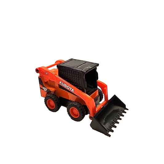 KUBOTA SSV65 Skid Loader 4" Pull Back Toy Approx. 1:50 Diecast Orange