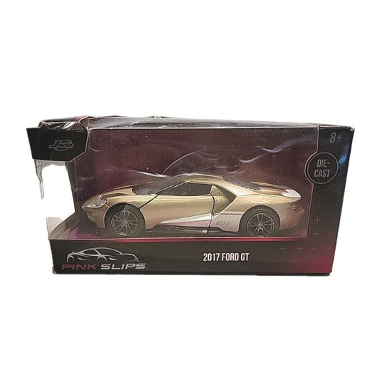 Jada 34662 2017 Ford GT Gold Metallic with White Accents "Pink Slips" 1/32