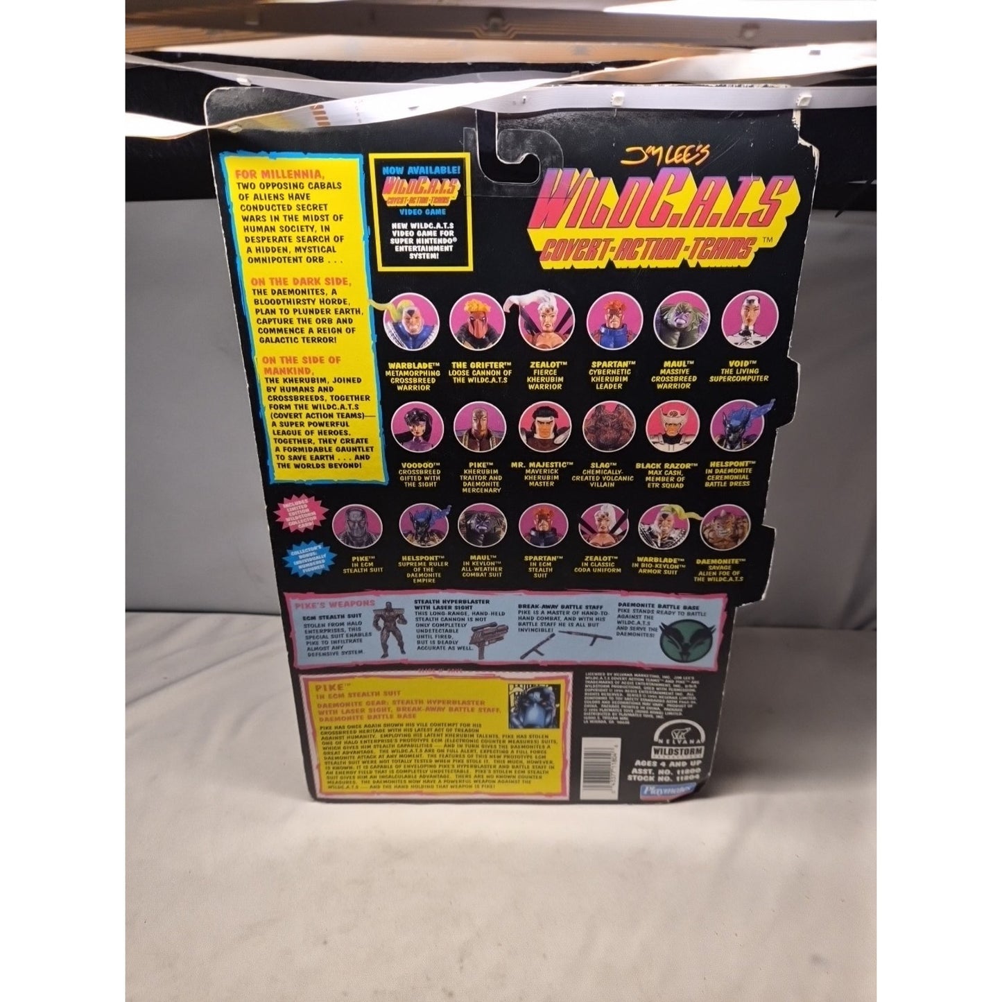 1995 PLAYMATES WILDC.A.T.S PIKE IN ECM STEALTH SUIT 6" ACTION FIGURE