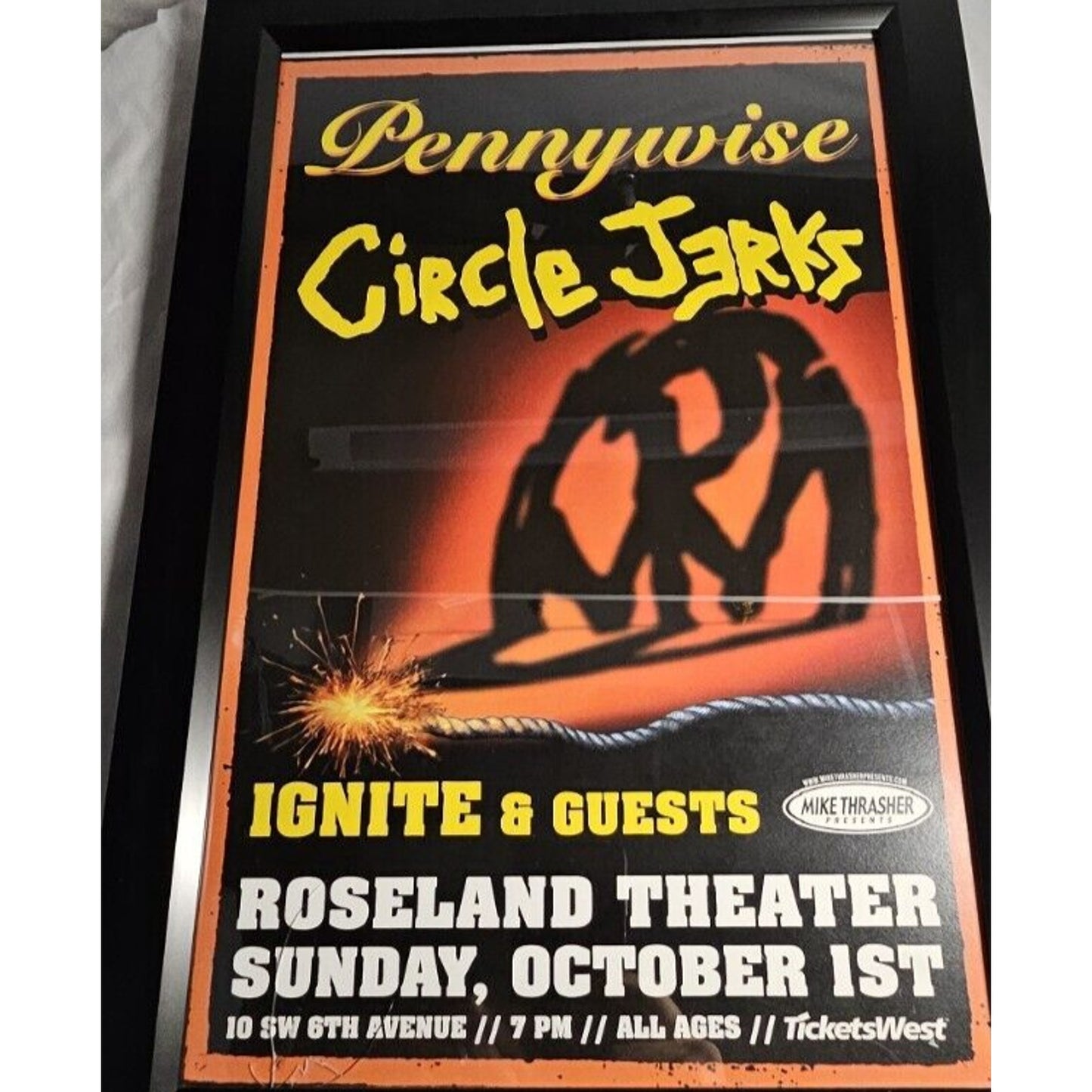 PENNYWISE/CIRCLE JERKS / IGNITE ROSELAND CONCERT POSTER