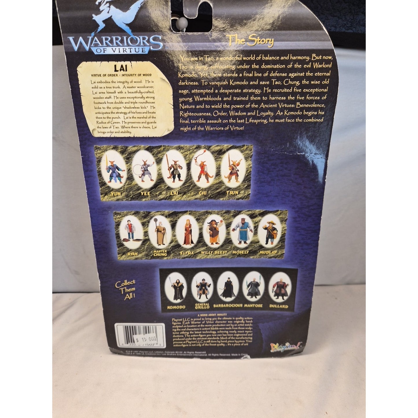 1997 Warriors Of Virtue Action Figure Play’Em Toys