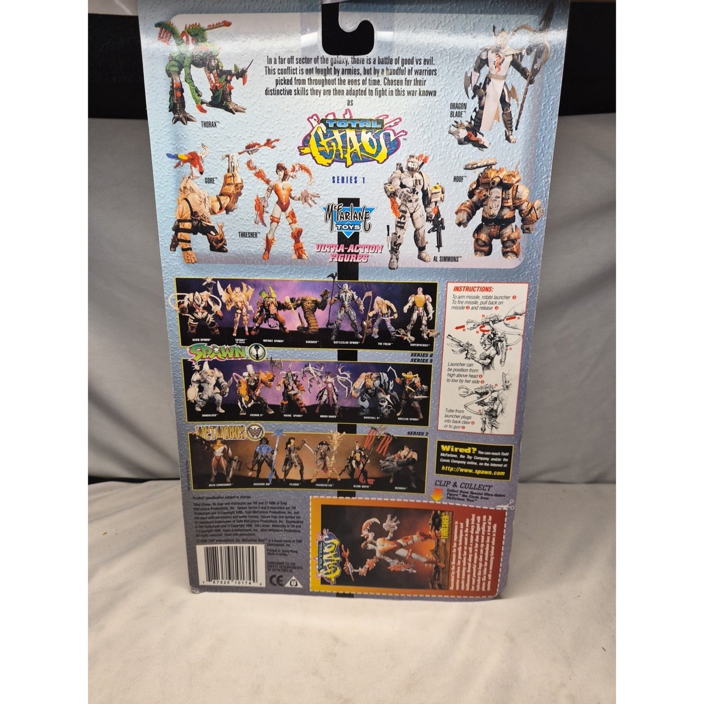TODD MCFARLANE'S TOTAL CHAOS "THRESHER" ACTION FIGURE, SERIES 1, 1996