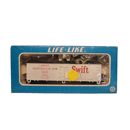 LIFE-LIKE: SWIFT SRLX1020 REEFER BOXCAR, WHITE HO SCALE W/box
