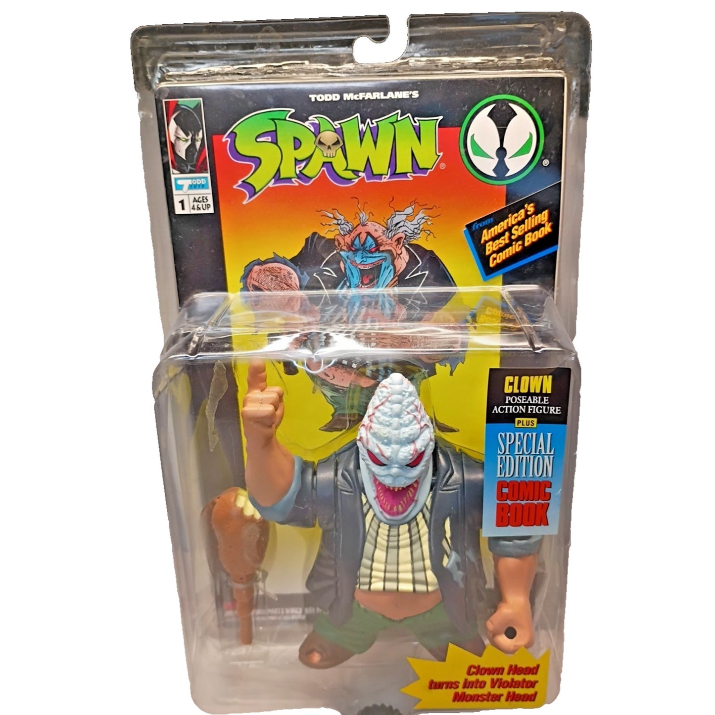 Mcfarlane Toys Special Edition Spawn Series 1 Clown Head Posable Action Figure