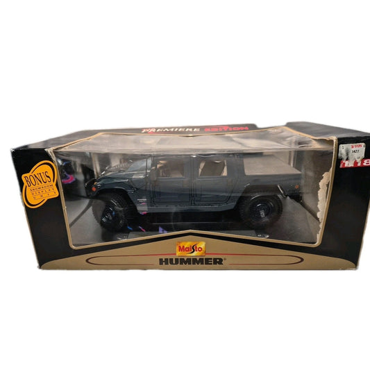 Maisto Premier Edition Hummer SUV 1:18 Hard Top Blue #36857 Rare Collectible