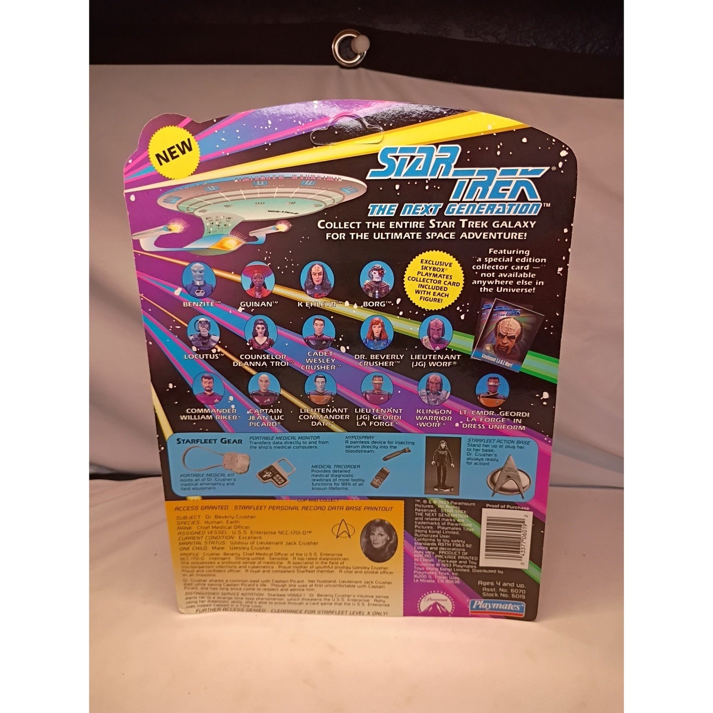 1993 Star Trek TNG Dr. Beverly Crusher Action Figure by Playmates MOC