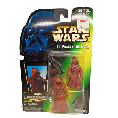 Kenner Power of the Force Jawas with Glowing Eyes And Blaster Pistols Star Wars