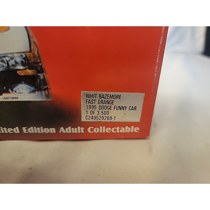 ACTION 1995 DODGE FUNNY CAR WHIT BAZEMORE FAST ORANGE SCALE 1:24