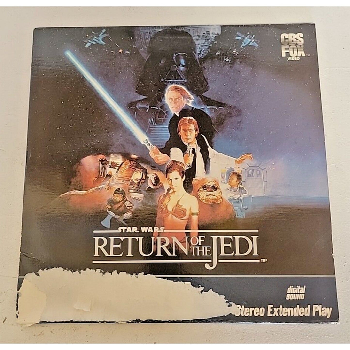 Star Wars RETURN OF THE JEDI laserdisc, CBS Fox 2 disc extended play C.1983