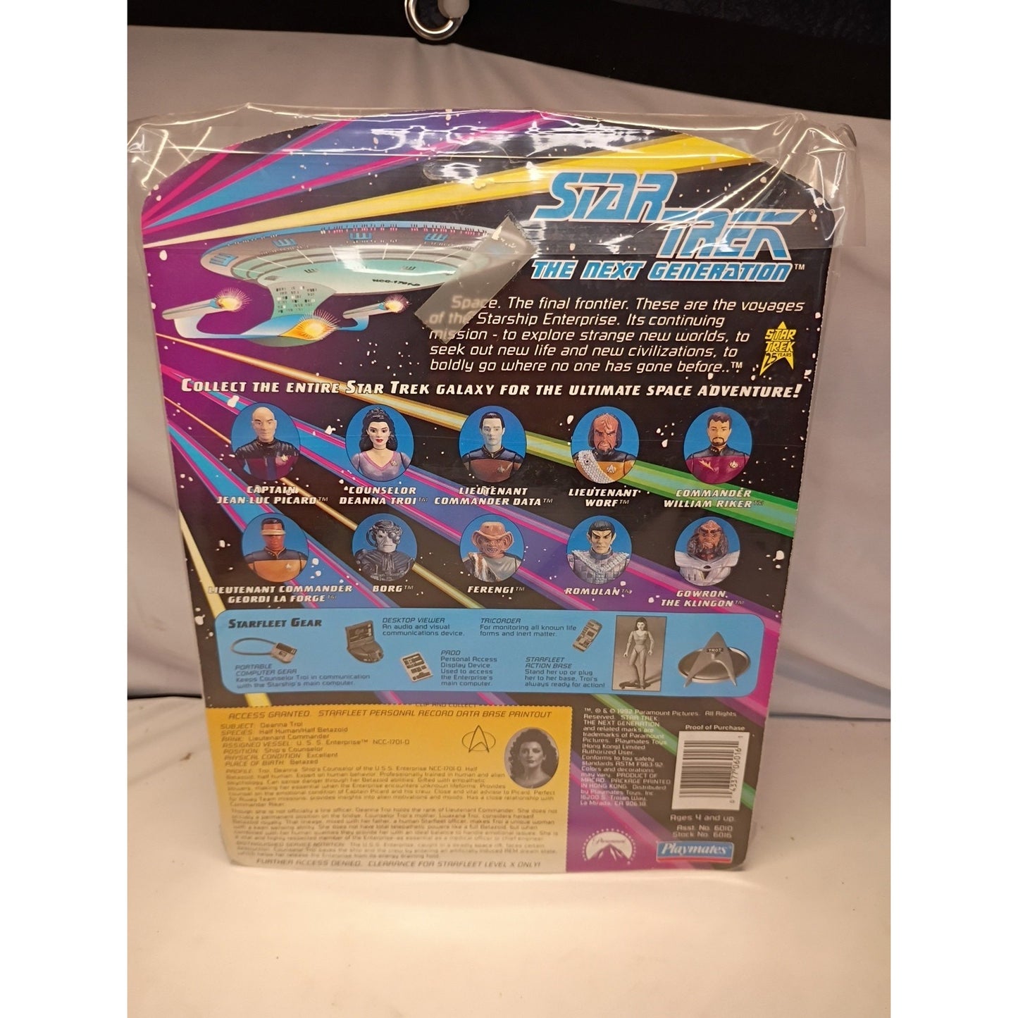 Playmates Toys. Star Trek TNG Deanna Troi.