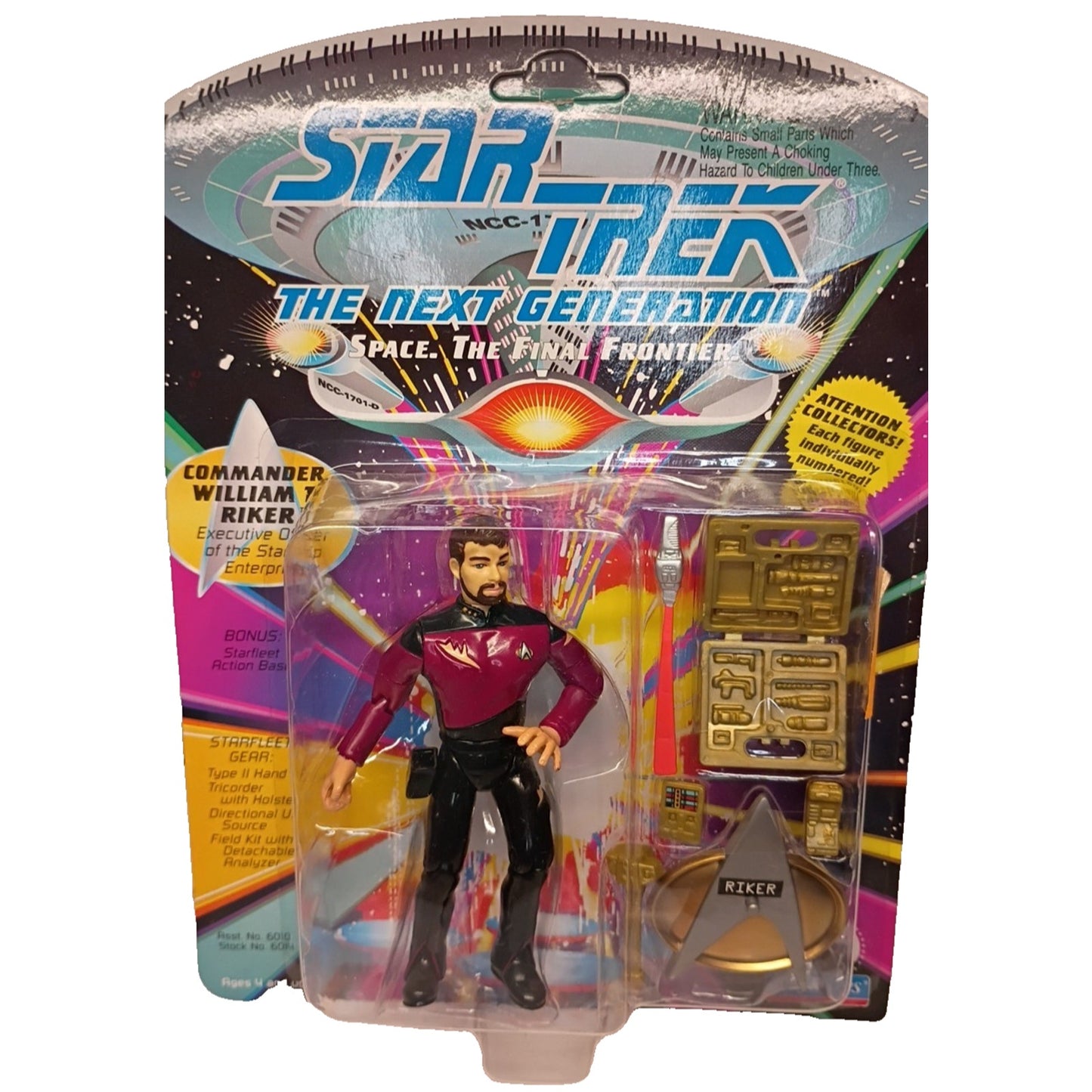 1992 Playmates Star Trek The Next Generation Commander William Riker Figure