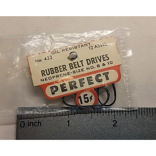 PERFECT HO part RUBBER BELT DRIVES 4 Assorted No 433 9749